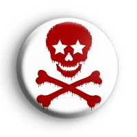 Star Eyed Red Skull Badges