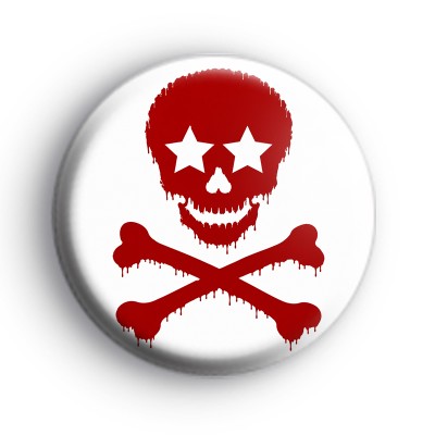 Star Eyed Red Skull Badges