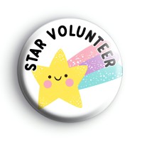 Star Volunteer Badge Button Badges