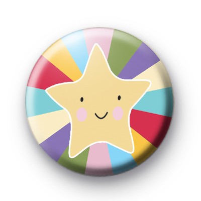 Rainbow Star Fish Happy Face Badges