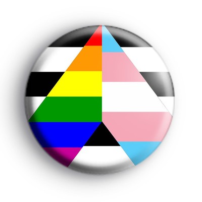 Straight Ally Gay Trans Pride Flag Badge