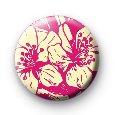 Stunning Pink Floral Pattern Badges