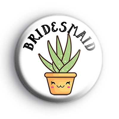 Succulent Bridesmaid Badge