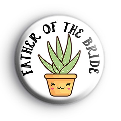 Succulent Father of the Bride Badge