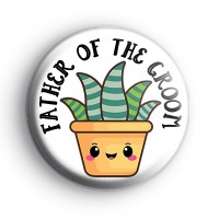 Succulent Father of the Groom Badge