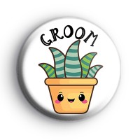 Succulent Groom Badge