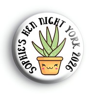 Succulent Custom Hen Party Badge