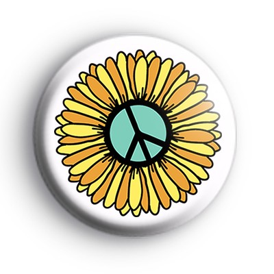 Sunflower Peace Badge