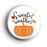 Sweater Weather Pumpkin Badge