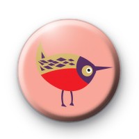 Modern Style Bird Pin Badge