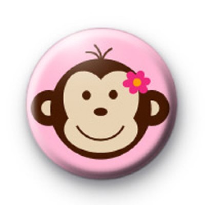 Sweet Monkey Face Button Badges