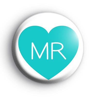 Teal Heart Mr Badge