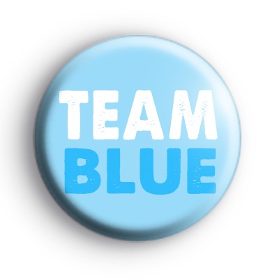 Team Blue Baby Shower Badges