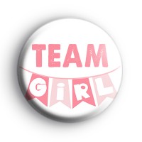 Bunting Team Girl Baby Shower Badge