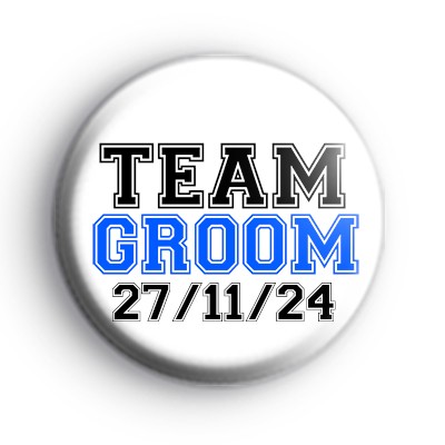 Team Groom Custom Date Badge