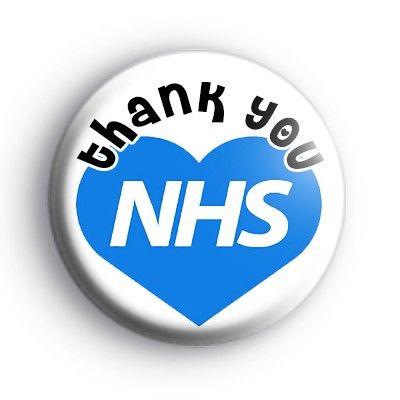 Thank You NHS Blue Heart Badge