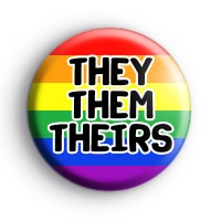 They Them Theirs Pronoun Badge