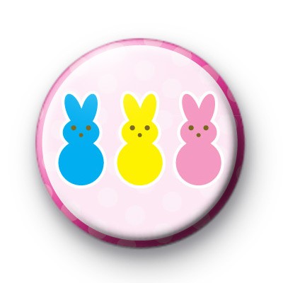 Three Cute Easter Bunnies Badges