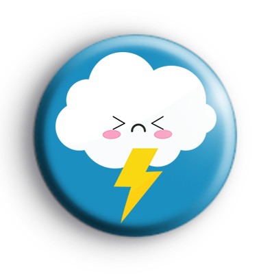 Thunder and Lightning Cloud Badge