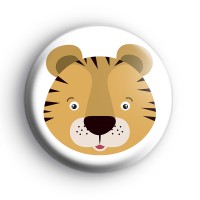 Sweet Tiger Face Button Badge