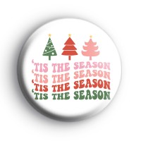 Retro Pink Tis The Season Badge