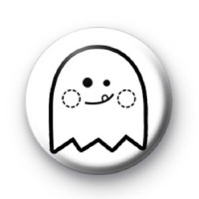 Woohooo White Ghost Halloween Badges