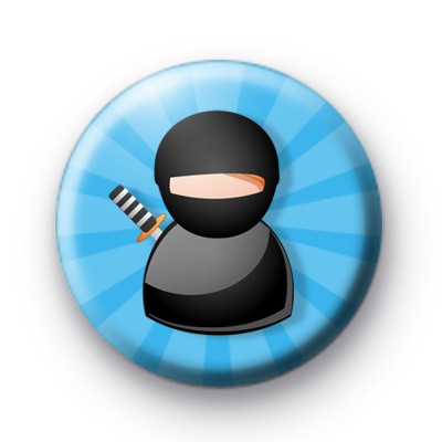 Black Toy Ninja Pin Badge