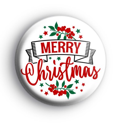 Traditional Merry Christmas Badges