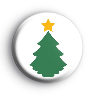 Traditional Green Christmas Tree Badge