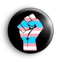 Transgender Pride Raised Fist Badge
