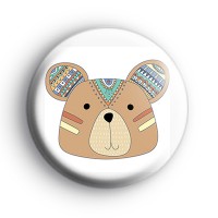 Tribal Pattern Bear Badge