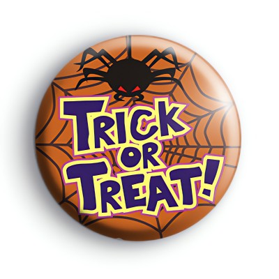 Trick or Treat Creepy Spider badge