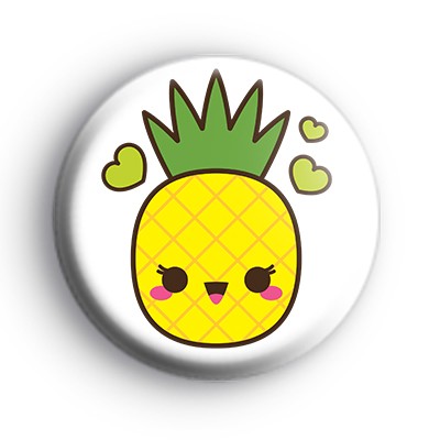Happy Pineapple Fruit Badge