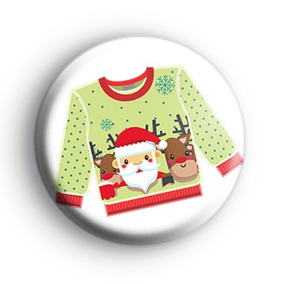 Ugly Green Christmas Jumper Badge