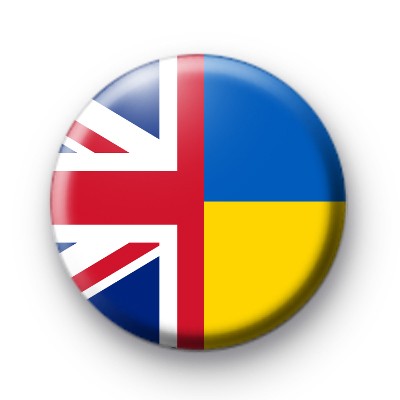 UK Ukraine Support Flag badge