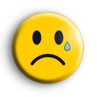 Unhappy Yellow Face Badge