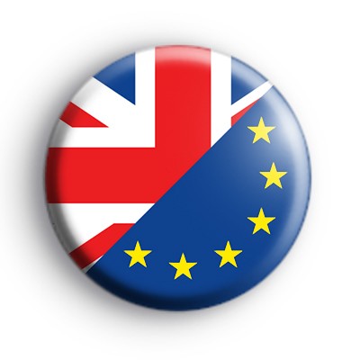 UK EU Flag Forever European Badge