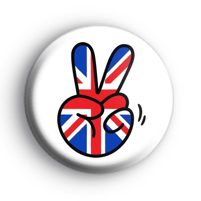 Union Jack Peace Symbol Badge