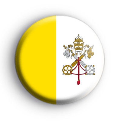 Vatican City Flag Button Badge