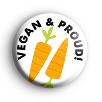 Vegan and Proud Carrot Badge