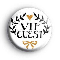 Pretty Black and Gold VIP Guest Badge