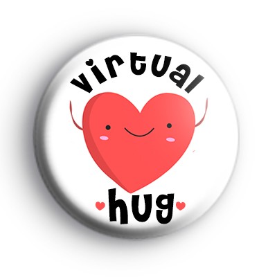 Virtual Hug Button Badge