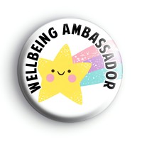 Wellbeing Ambassador Starburst Badge Button Badges