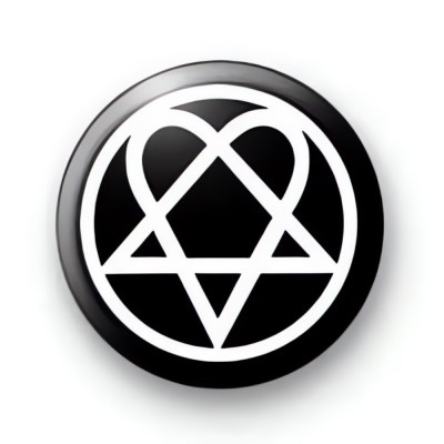 Heartagram White badges