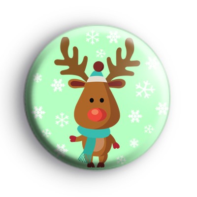 Snowflake Rudolph Badge