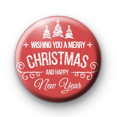 Wishing You a Merry Christmas and Happy New Year Badge