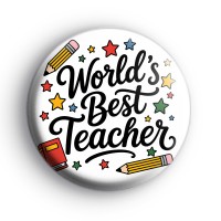 Worlds Best Teacher Button Badge