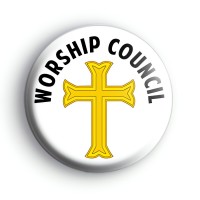Worship Council Cross Badge Button Badges