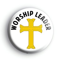 Worship Leader Cross Badge Button Badges