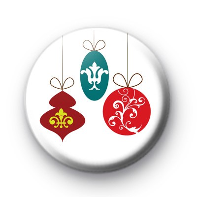 Xmas Decorations 25mm Button Badge